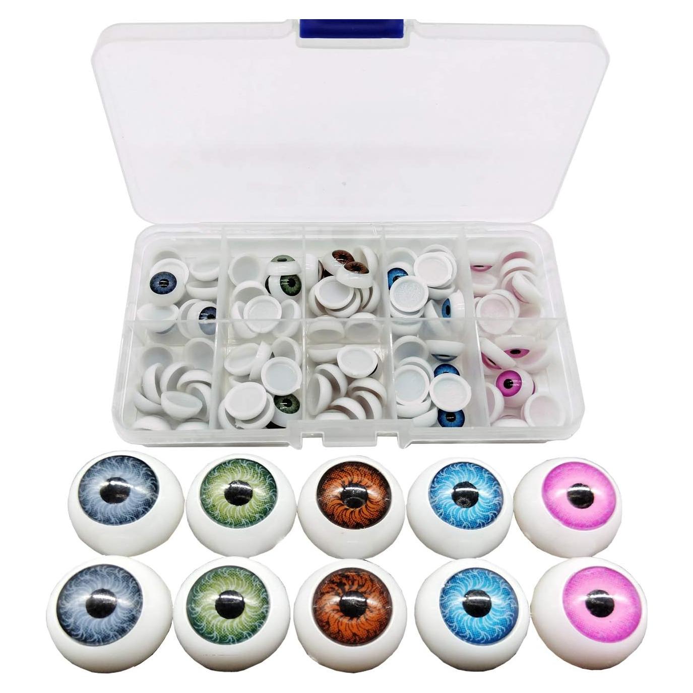 Ojos de Muñeca Acrílicos TIHOOD 12mm 100pcs para Manualidades