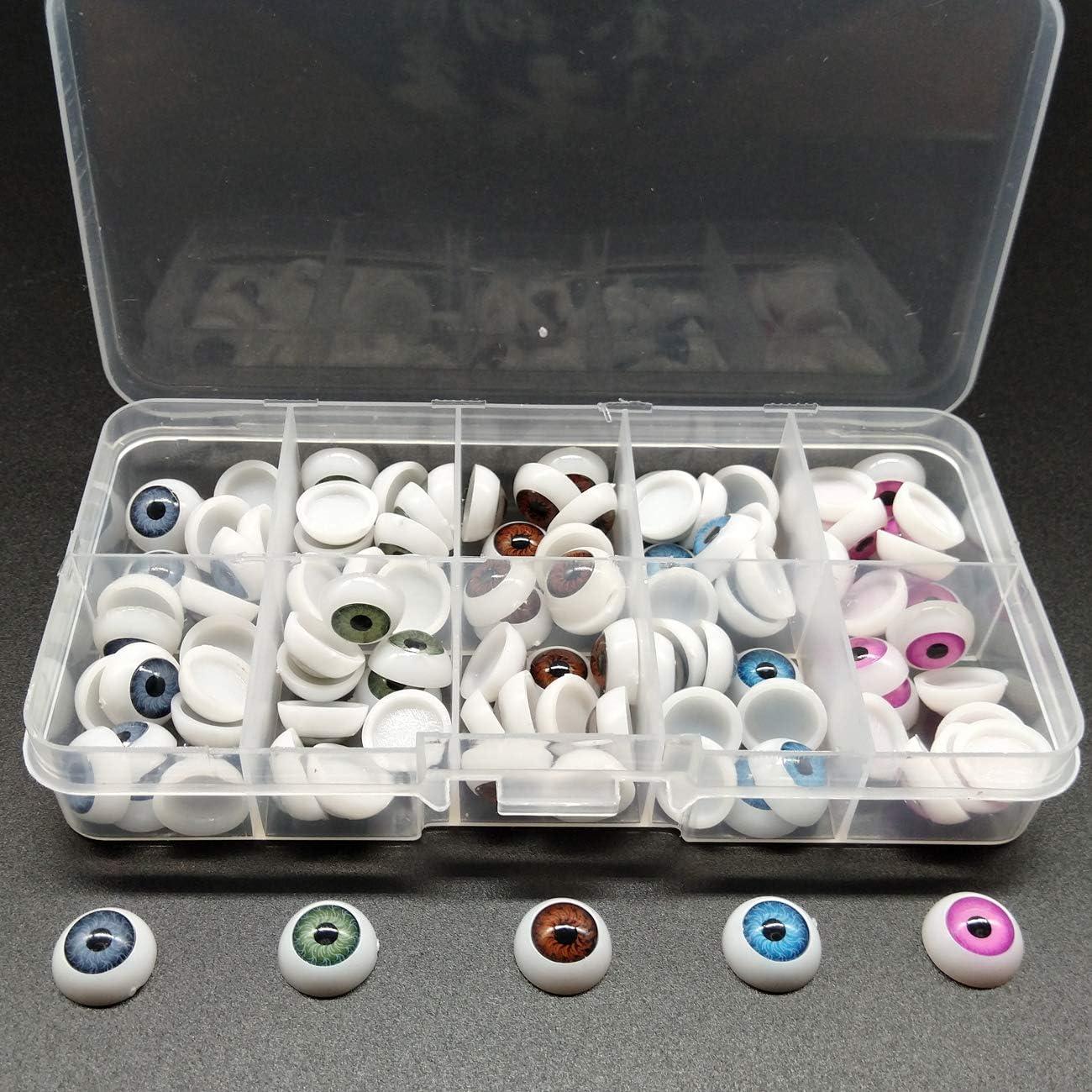 Ojos de Muñeca Acrílicos TIHOOD 12mm 100pcs para Manualidades