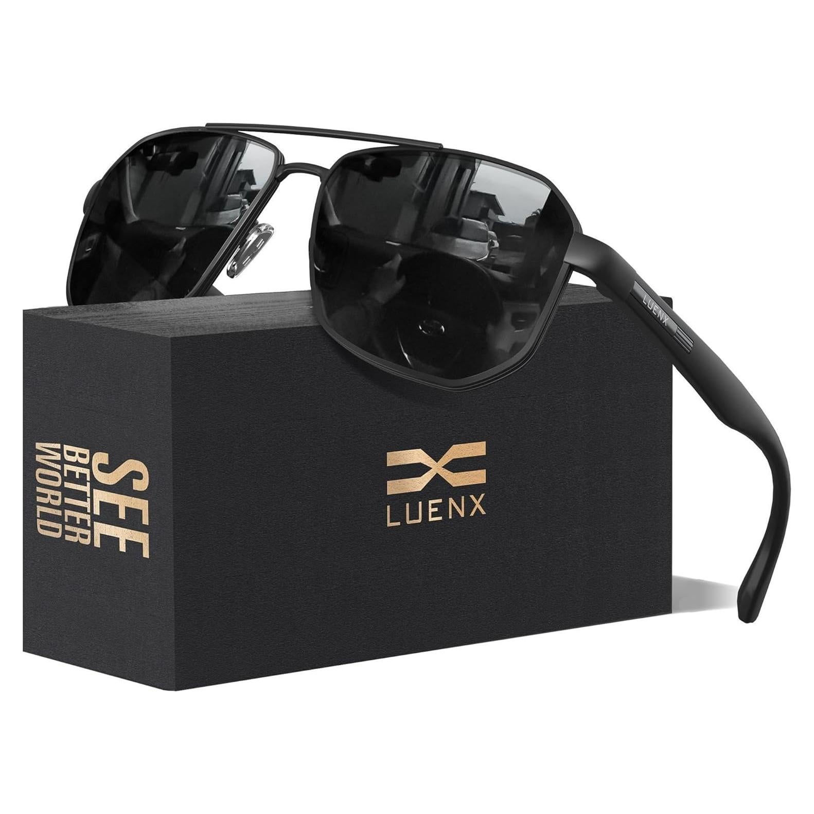 Gafas de sol LUENX Aviador Polarizadas UV400 61mm Hombres