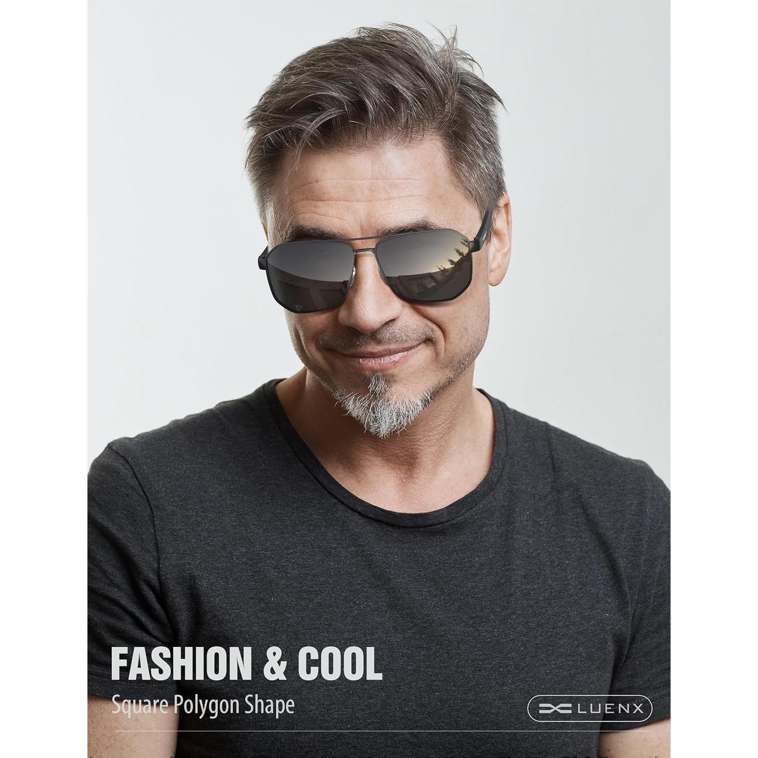 Gafas de sol LUENX Aviador Polarizadas UV400 61mm Hombres