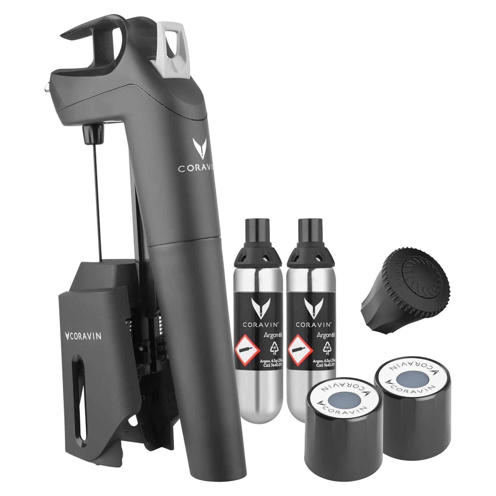 Coravin Timeless Three+ Sistema de Vino por Copa Negro