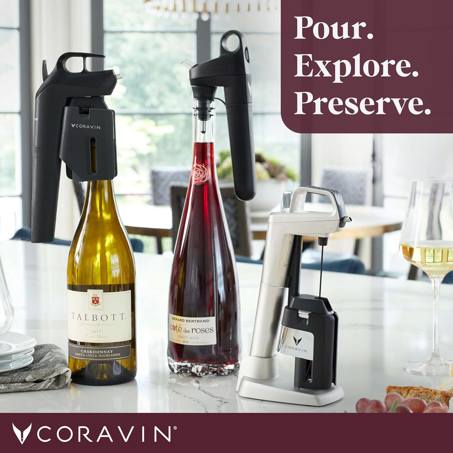 Coravin Timeless Three+ Sistema de Vino por Copa Negro