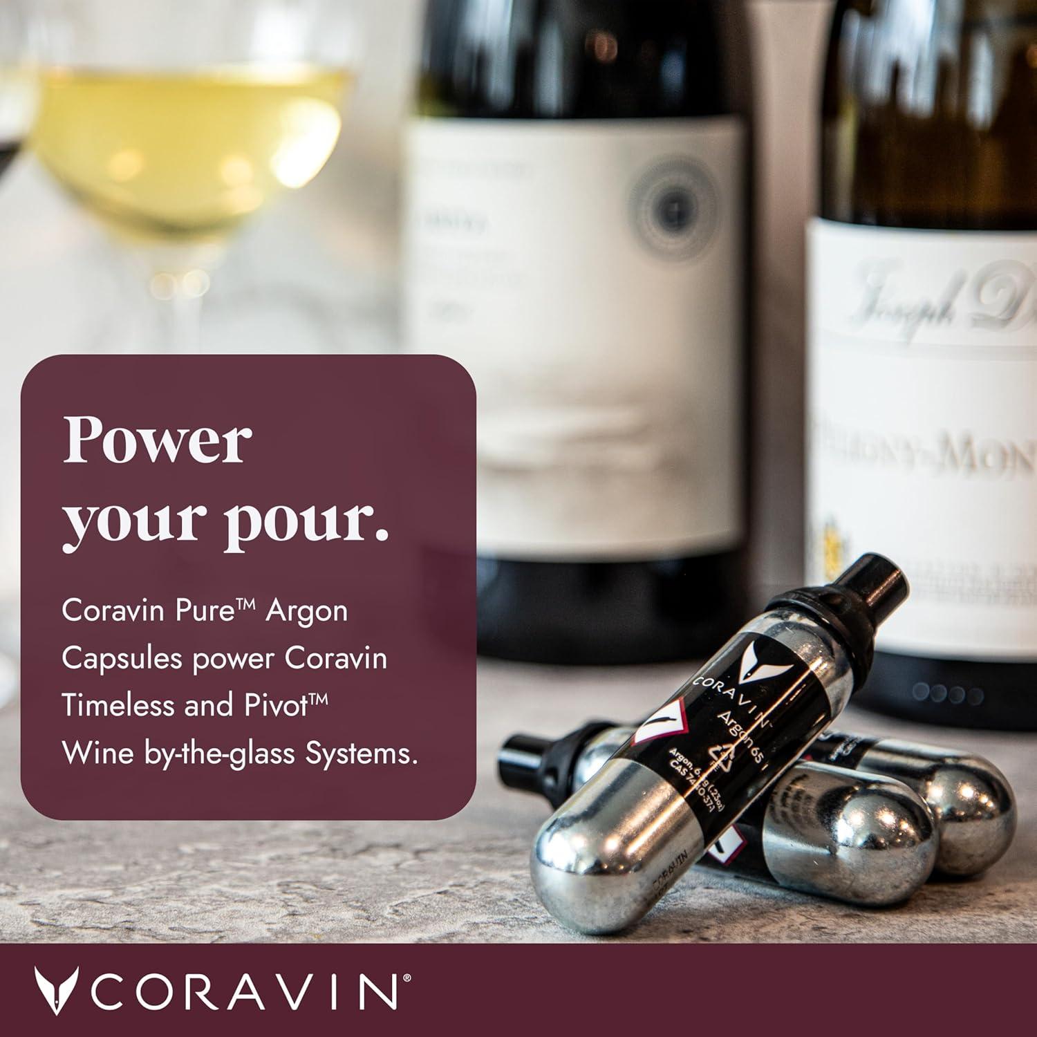 Coravin Timeless Three+ Sistema de Vino por Copa Negro