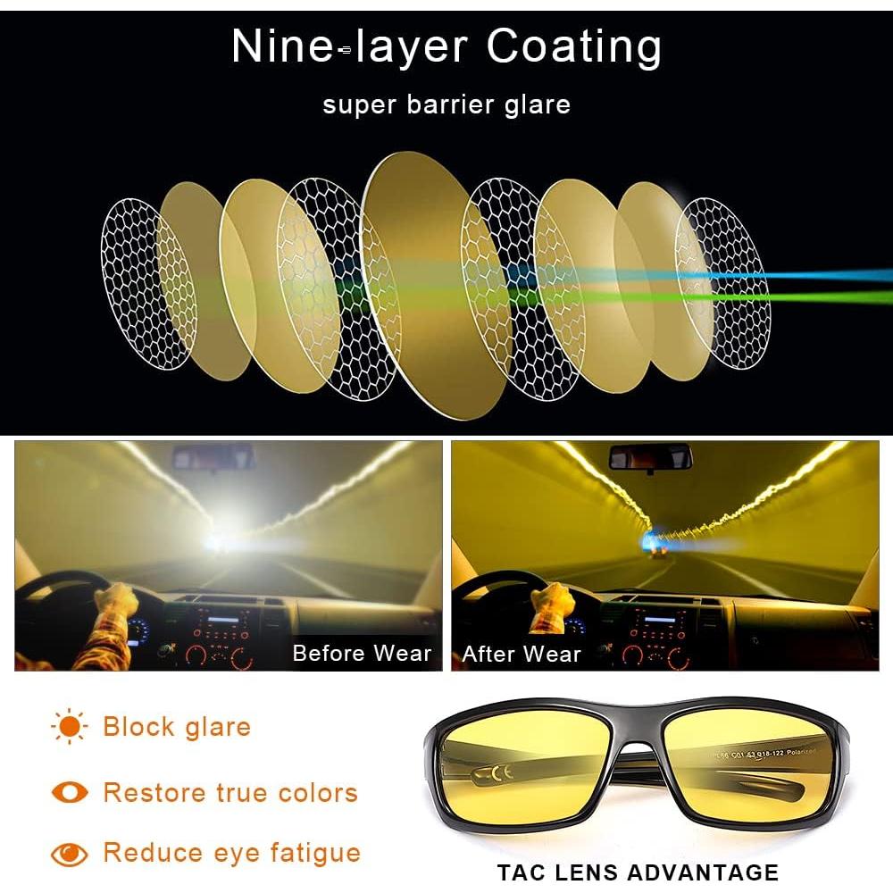 Gafas de Visión Nocturna POLARKING AB865 Amarillas Unisex