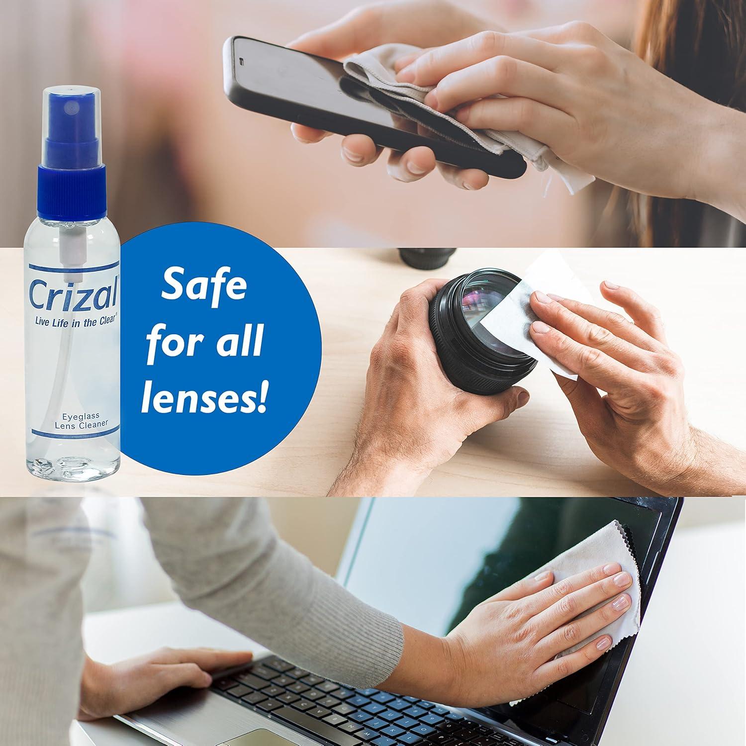 Kit Limpiador de Lentes Crizal 2oz + Paño Microfibra 3pk
