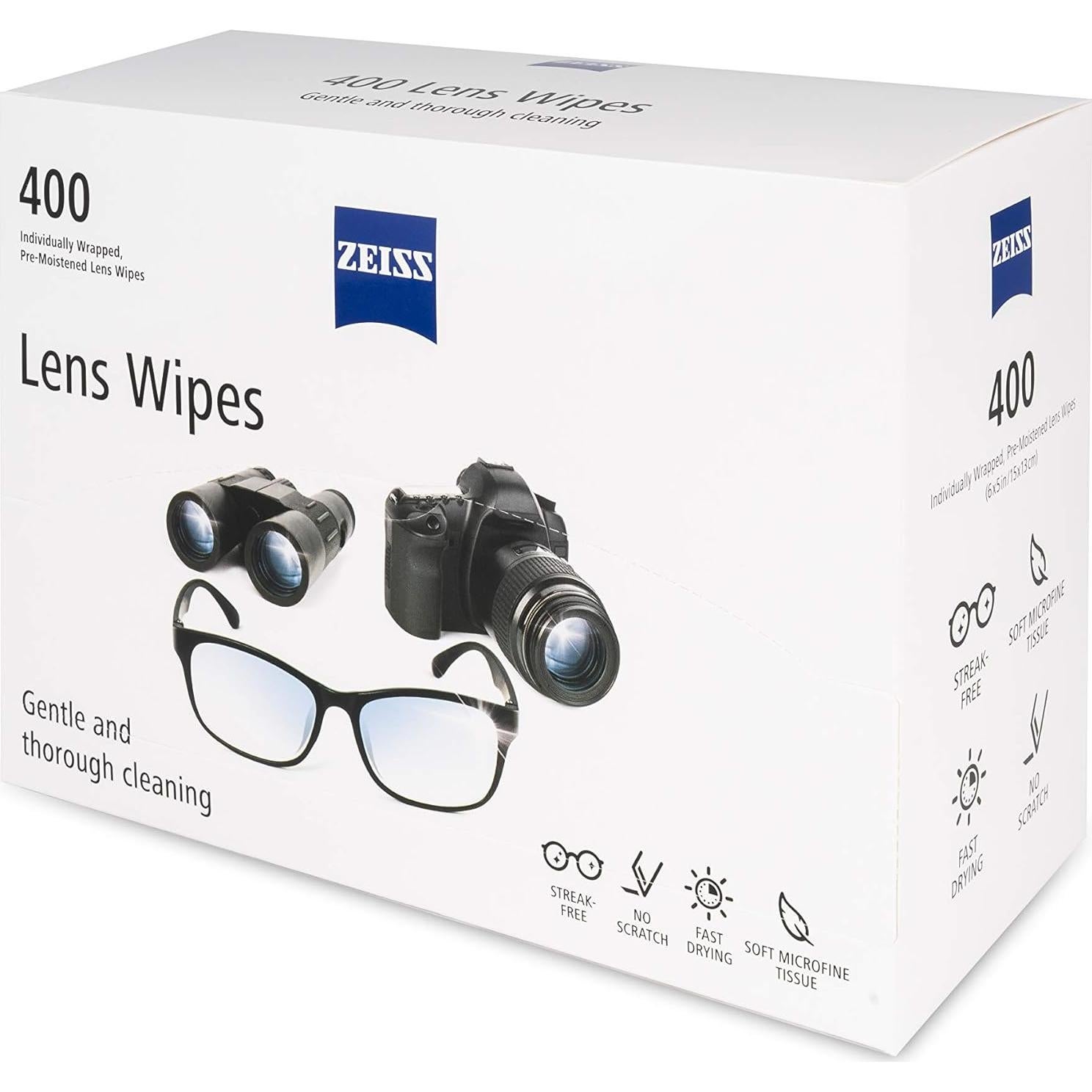 Toallitas de Alcohol ZEISS 400 Unidades para Gafas