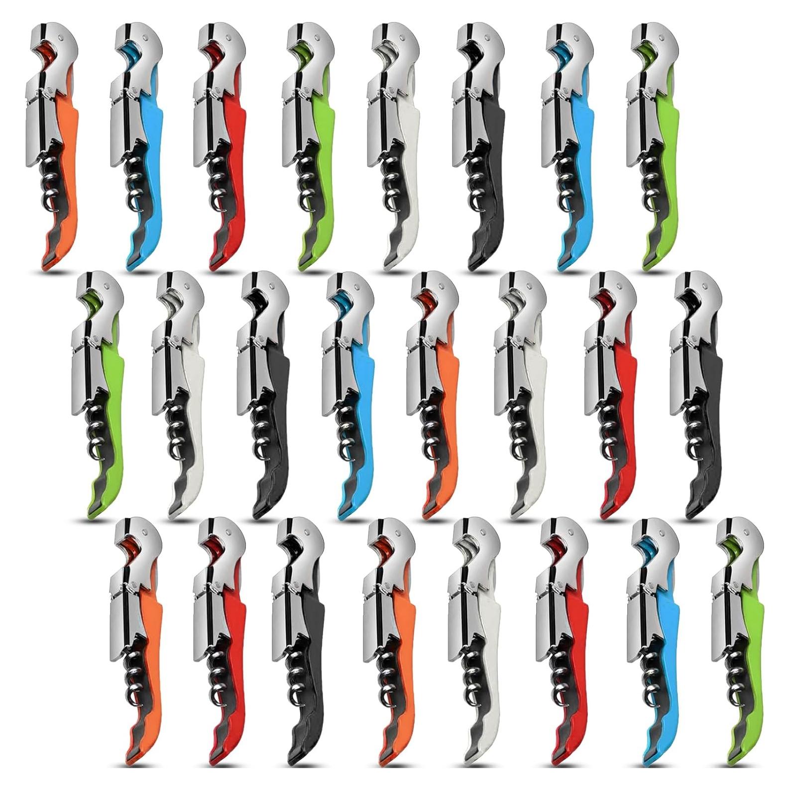 24 Sacacorchos de Vino CSSOPENSs Acero Inoxidable Colorido