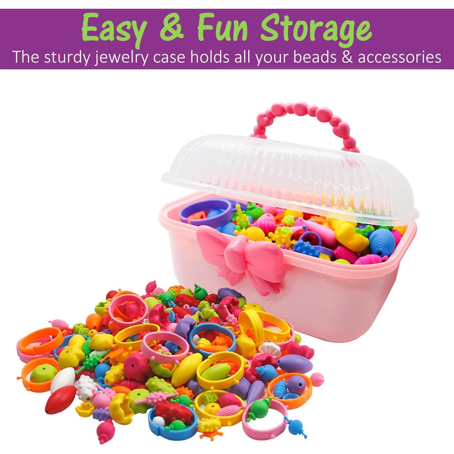 Kit de Cuentas Pop Happytime 520 Piezas para Niñas 3+