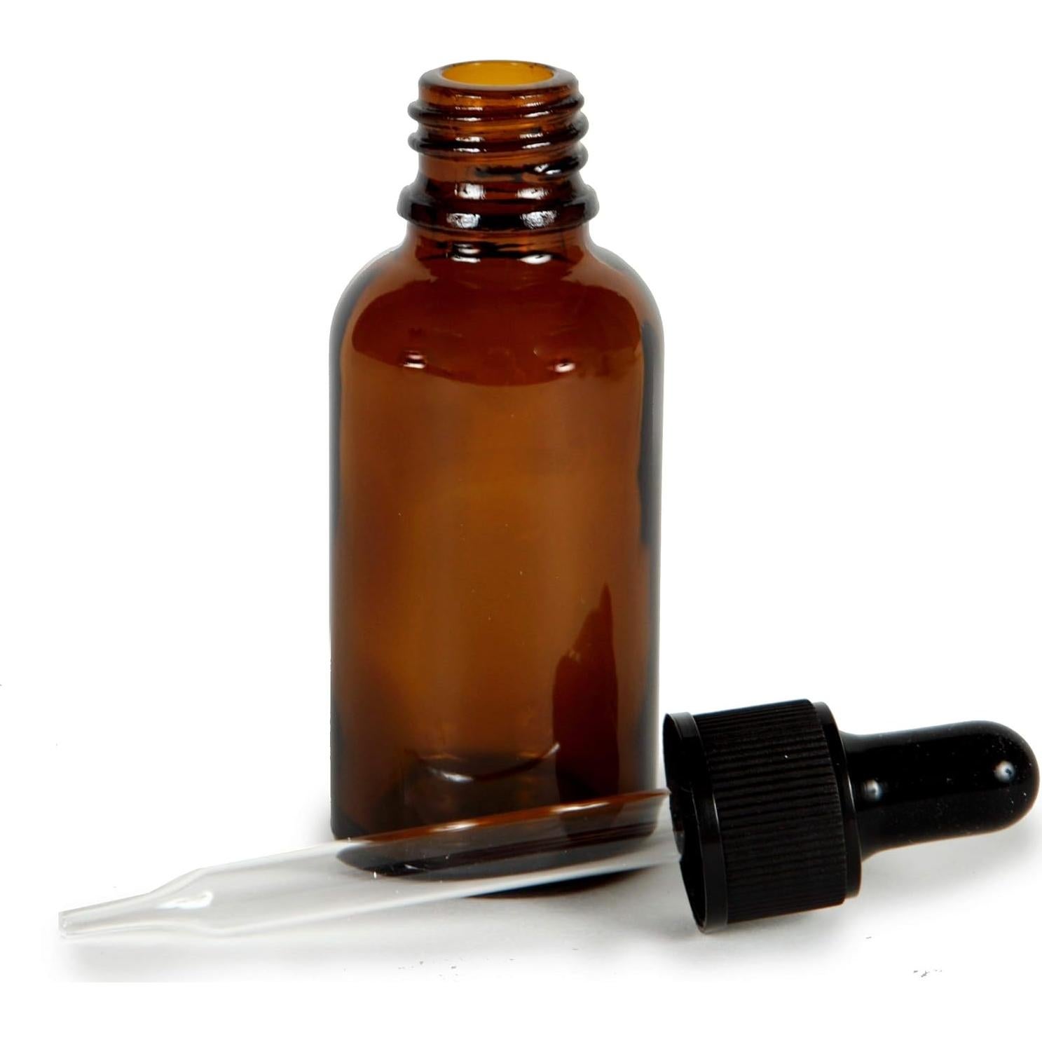 Botellas de Vidrio Ámbar Vivaplex 4 oz con Goteros - 2 pack