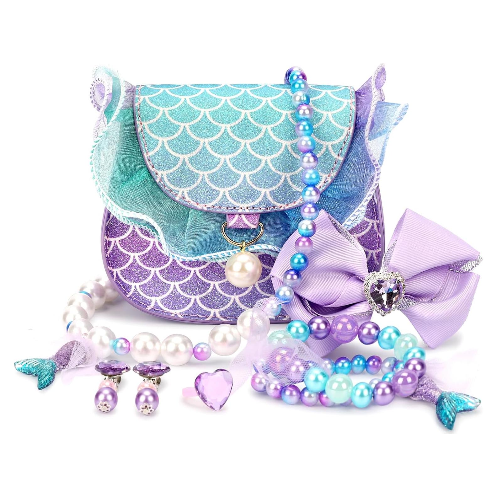 Bolso de Sirena para Niñas con Joyería y Accesorios