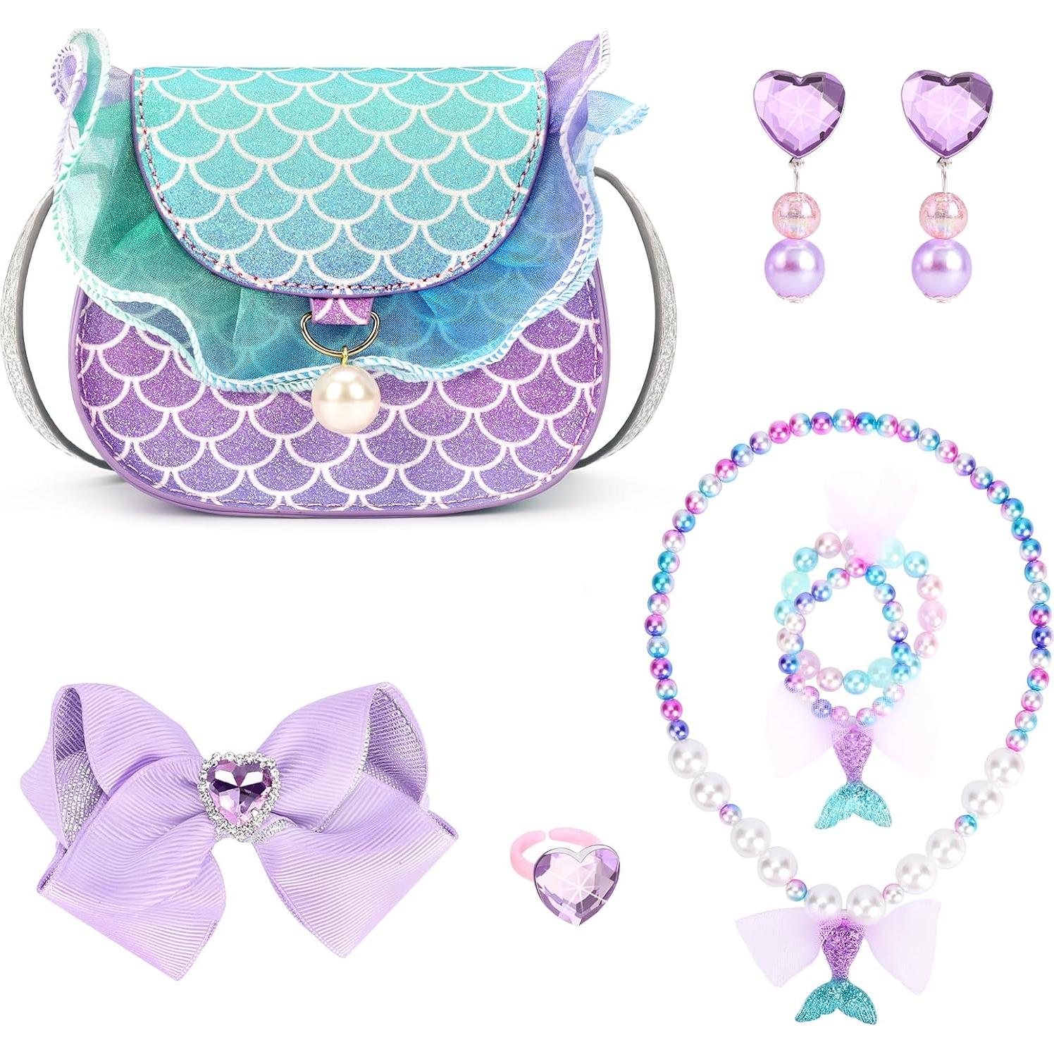 Bolso de Sirena para Niñas con Joyería y Accesorios