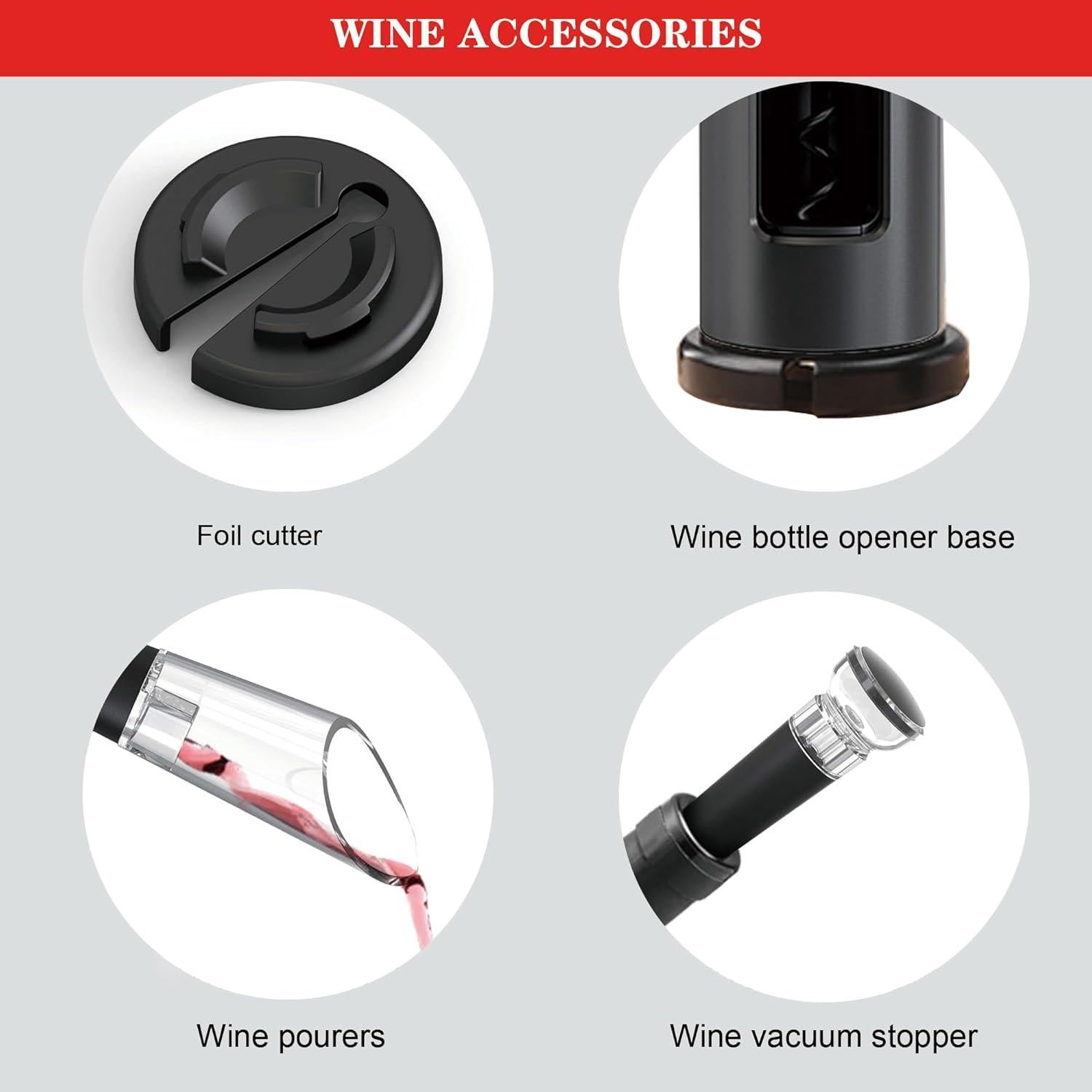 Juego Sacacorchos Uinxan 4 en 1 con Vertedor y Tapones