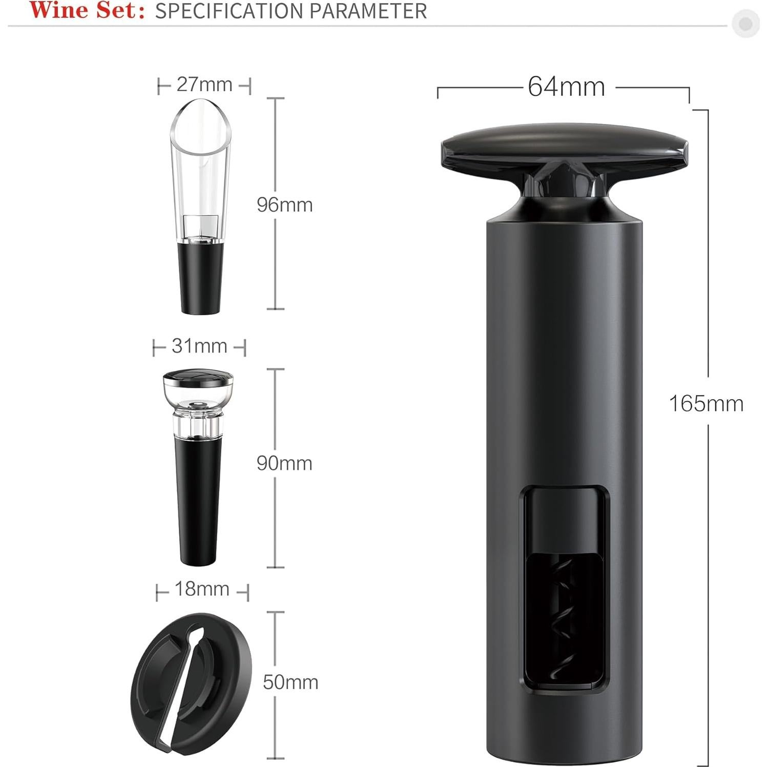 Juego Sacacorchos Uinxan 4 en 1 con Vertedor y Tapones