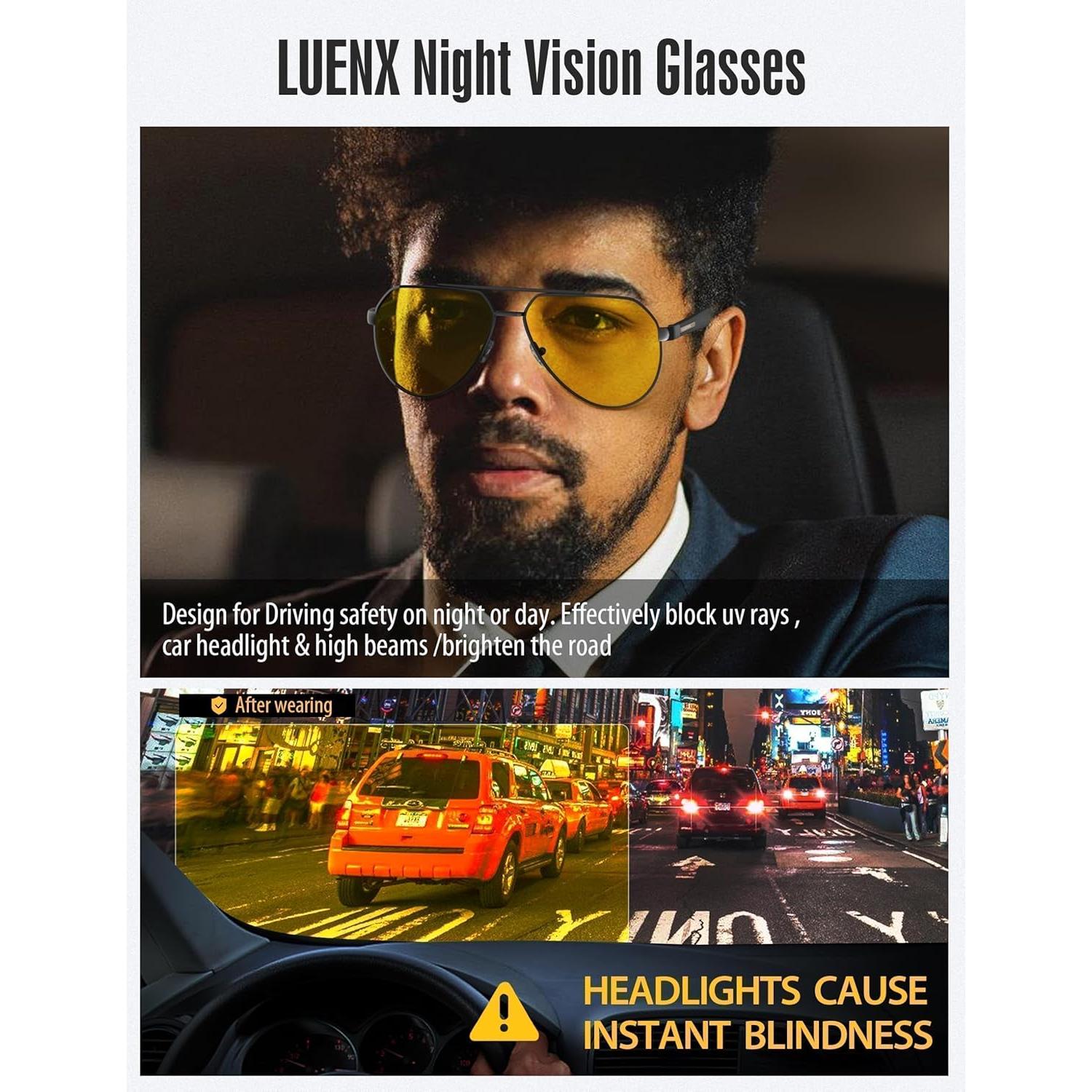 Gafas de sol LUENX Aviador polarizadas UV400 para hombres