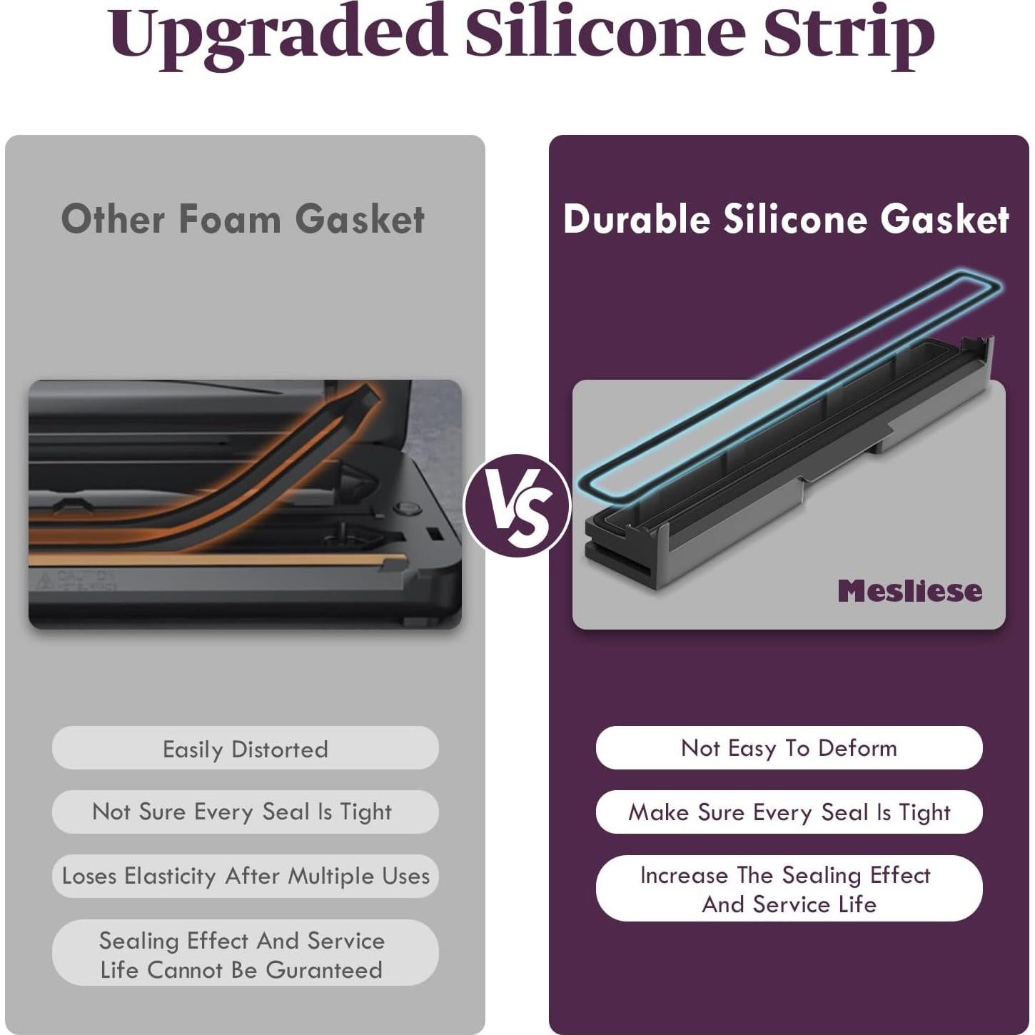 Selladora al Vacío Mesliese VS6685J 120W Automática Plata