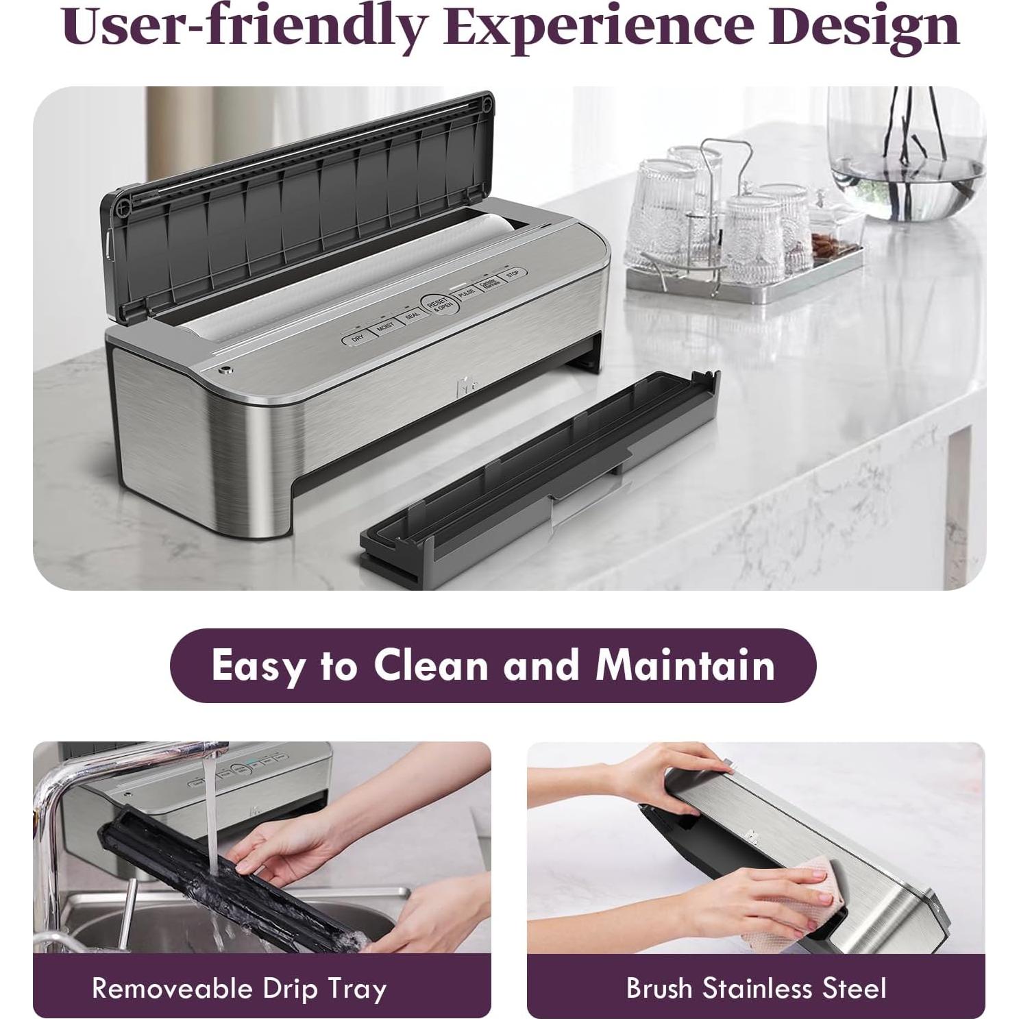 Selladora al Vacío Mesliese VS6685J 120W Automática Plata