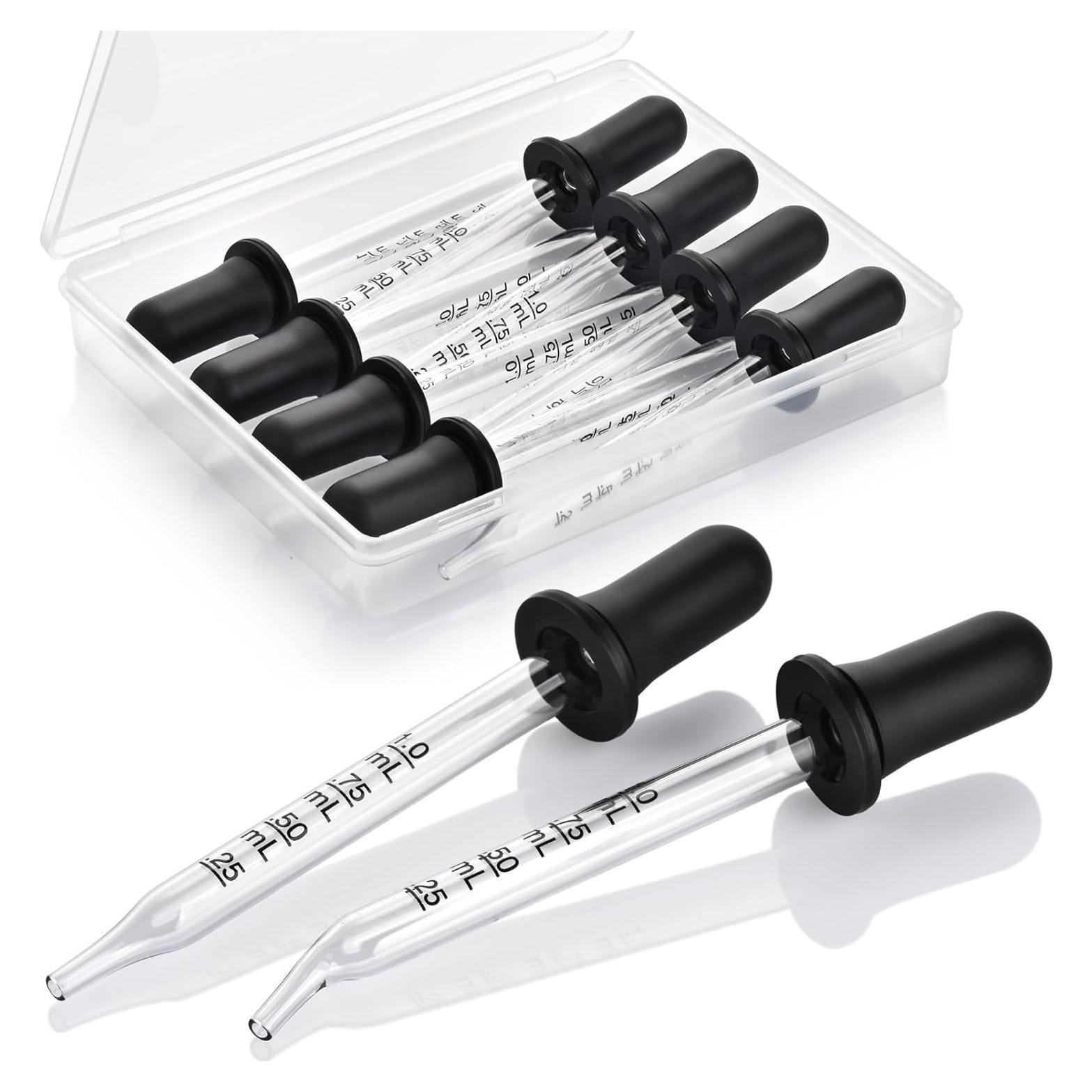 Cuentagotas de Vidrio Herain 8 Piezas 1 ml para Líquidos