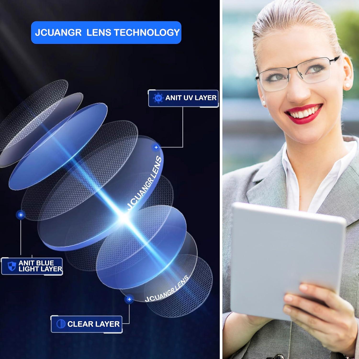 Gafas de miopía Jucangr con bloqueo de luz azul - Negro