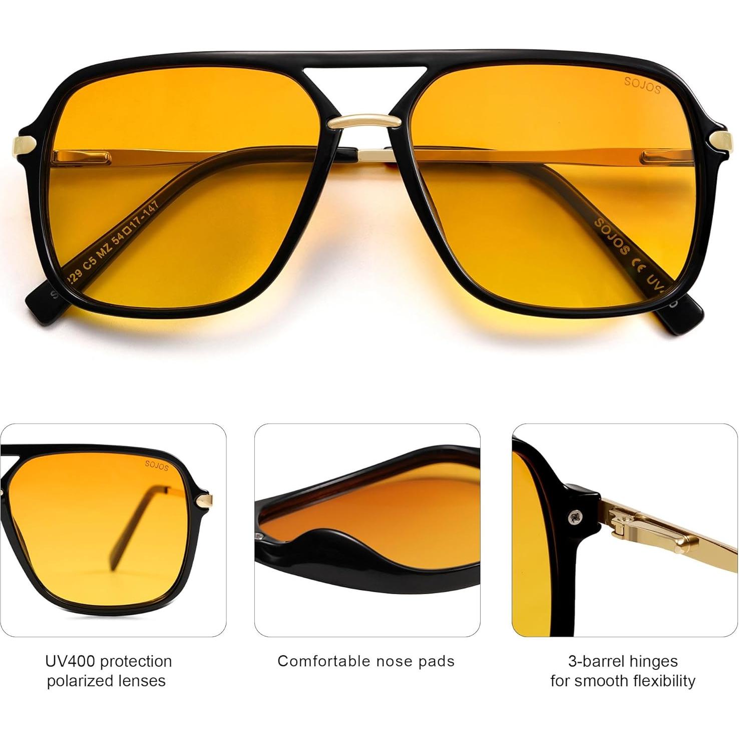 Gafas de sol SOJOS retro cuadradas polarizadas UV400