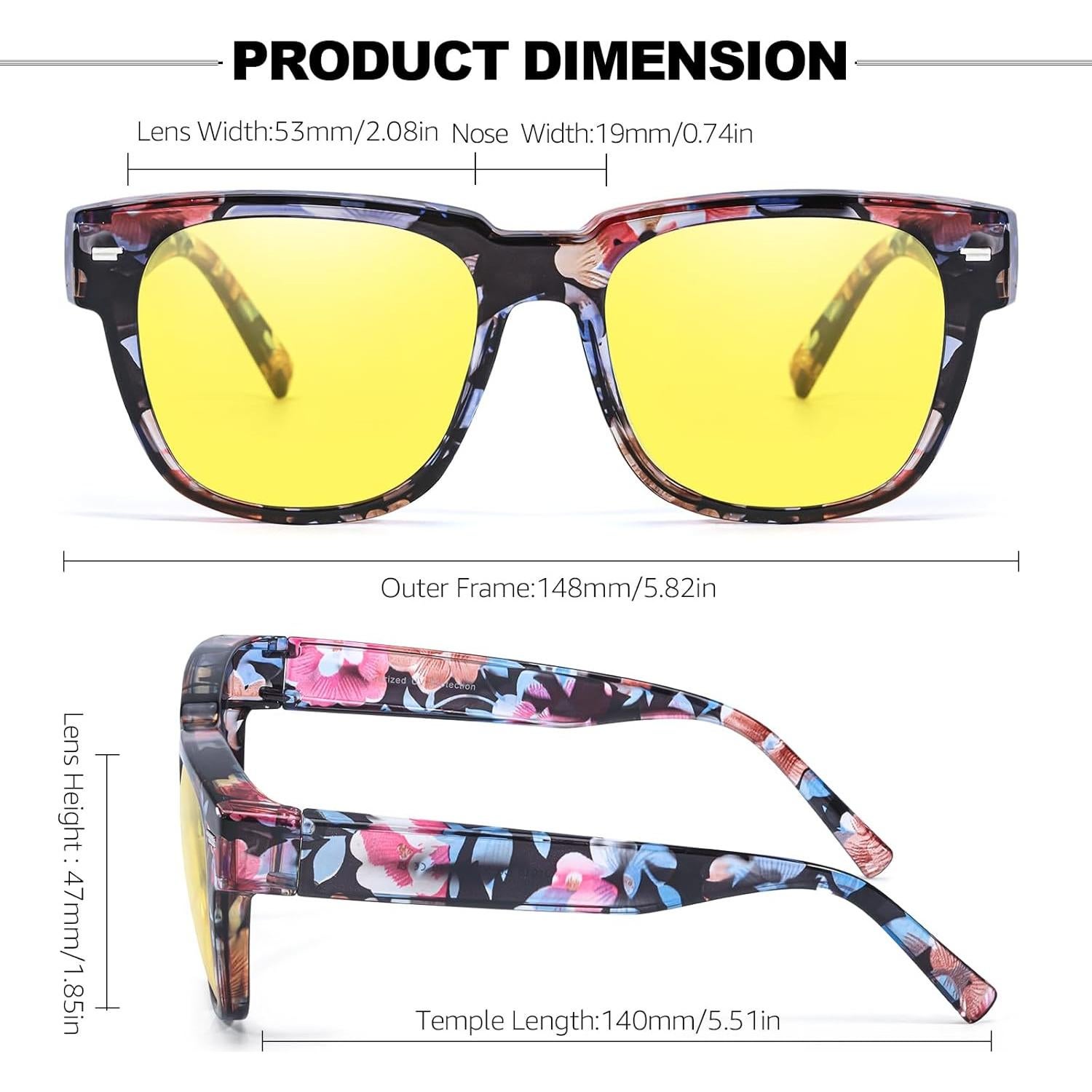 Gafas de Conducción Nocturna Trysee Amarillas Polarizadas