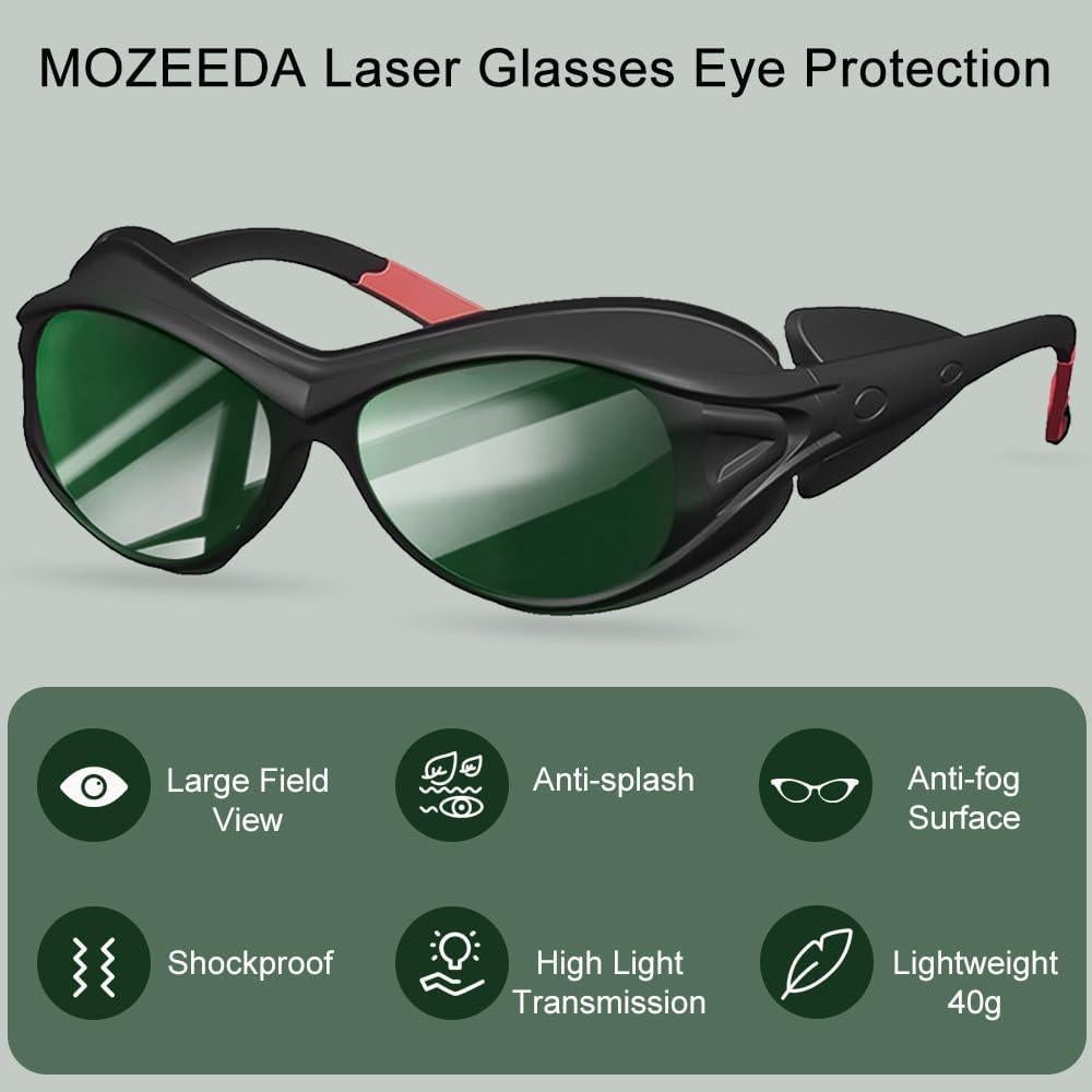 Gafas de Protección Laser Mozeeda para Terapia de Luz Roja