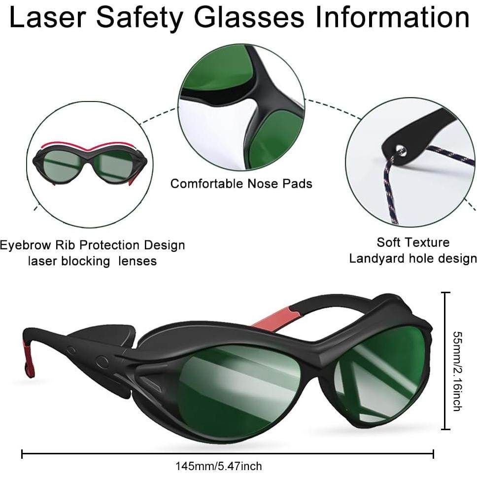 Gafas de Protección Laser Mozeeda para Terapia de Luz Roja