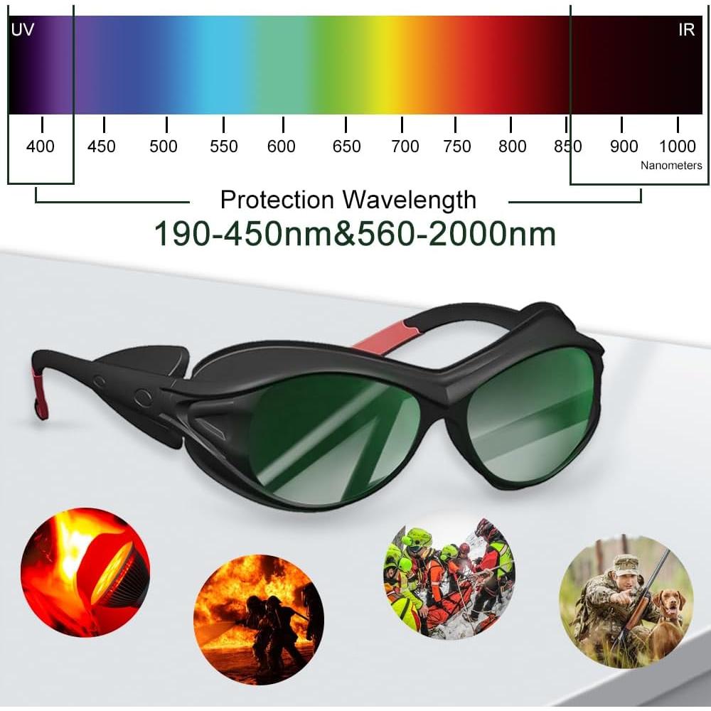Gafas de Protección Laser Mozeeda para Terapia de Luz Roja
