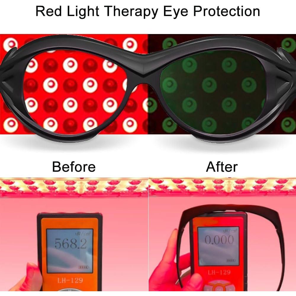 Gafas de Protección Laser Mozeeda para Terapia de Luz Roja