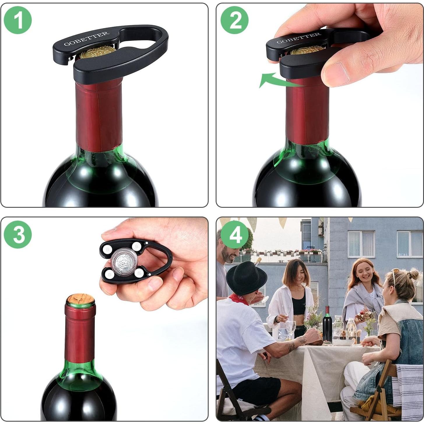 Cortador de Foil GOBETTER 2 Pcs Acero Inoxidable Negro