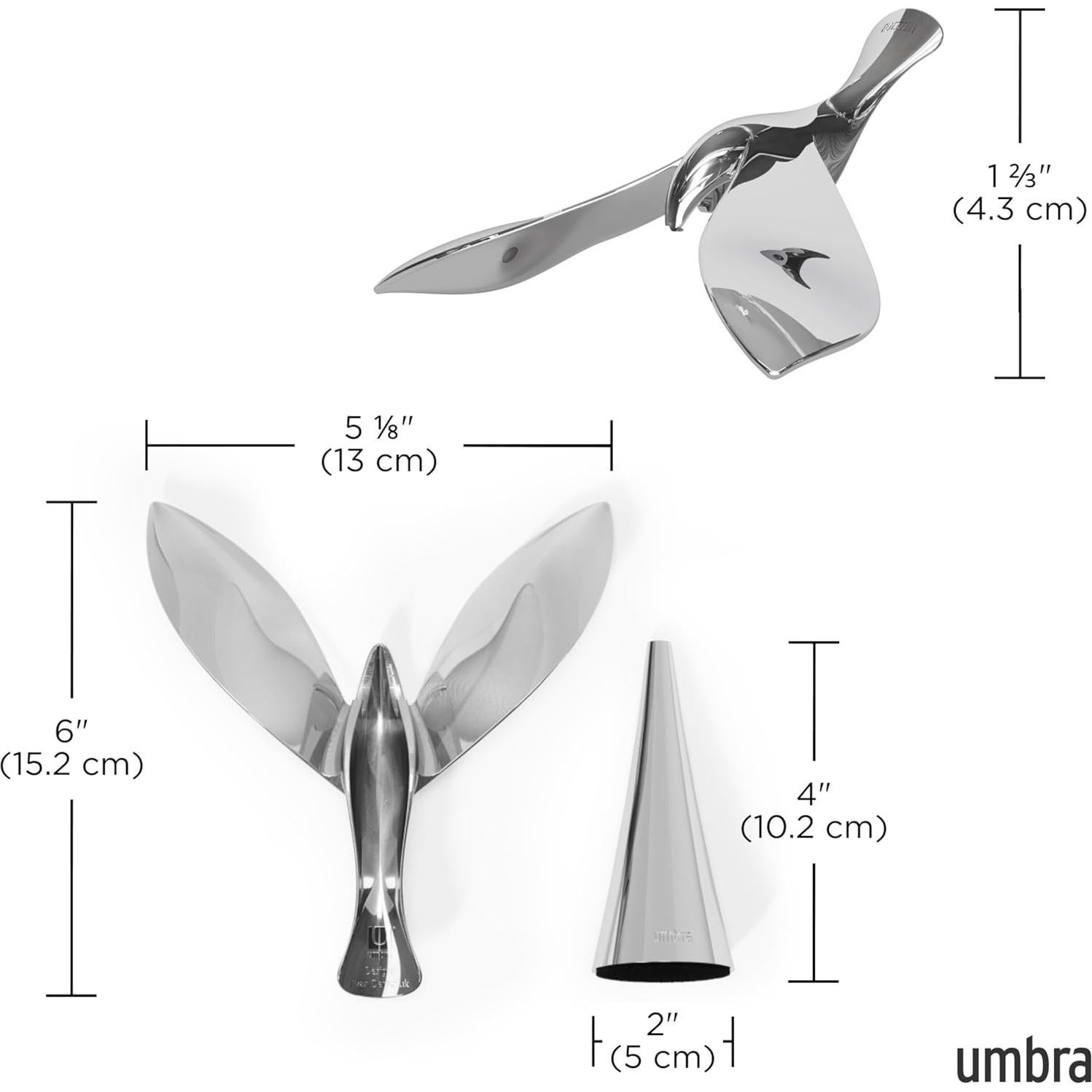 Abridor de Botellas Umbra Tipsy Cromo Escultórico 1 pieza