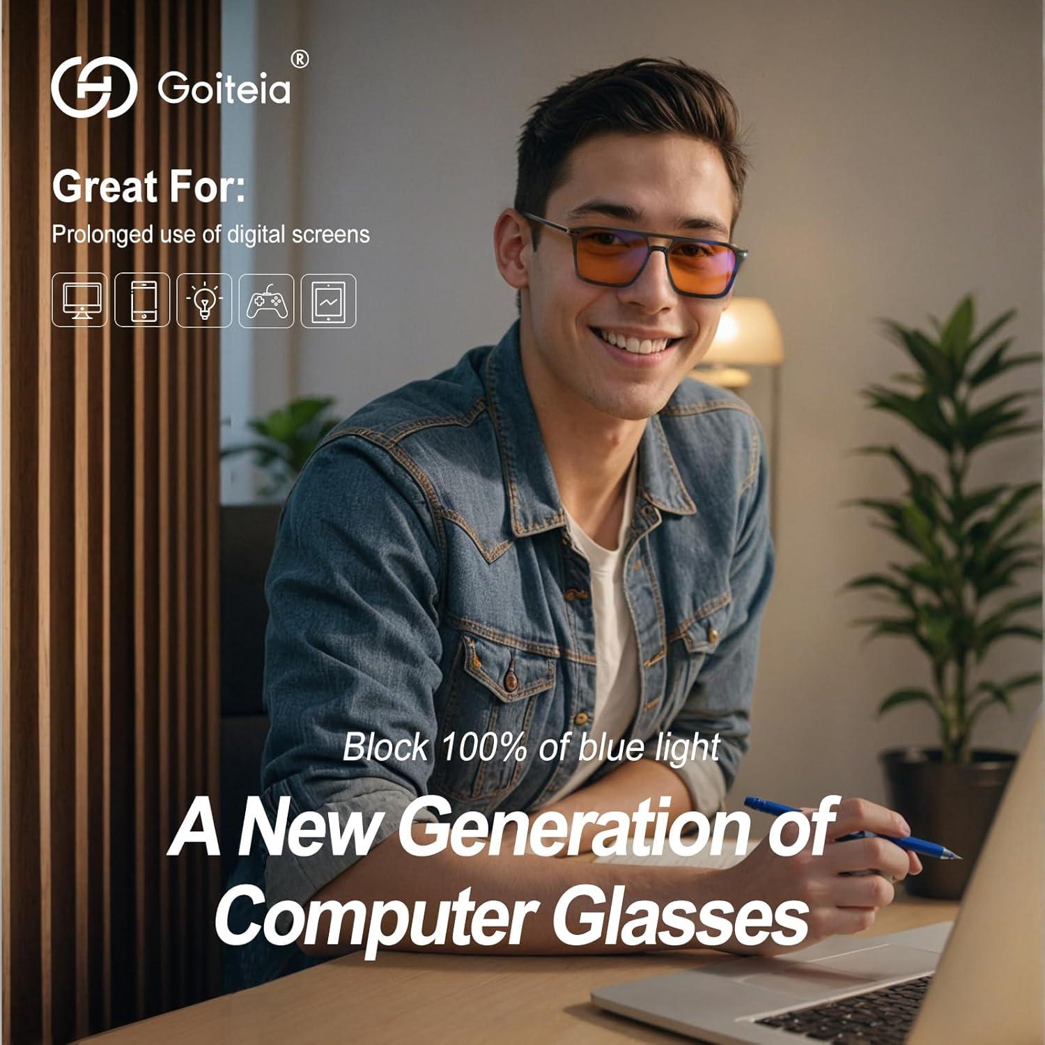 Gafas bloqueadoras luz azul Goiteia Naranja - Alivio migrañas