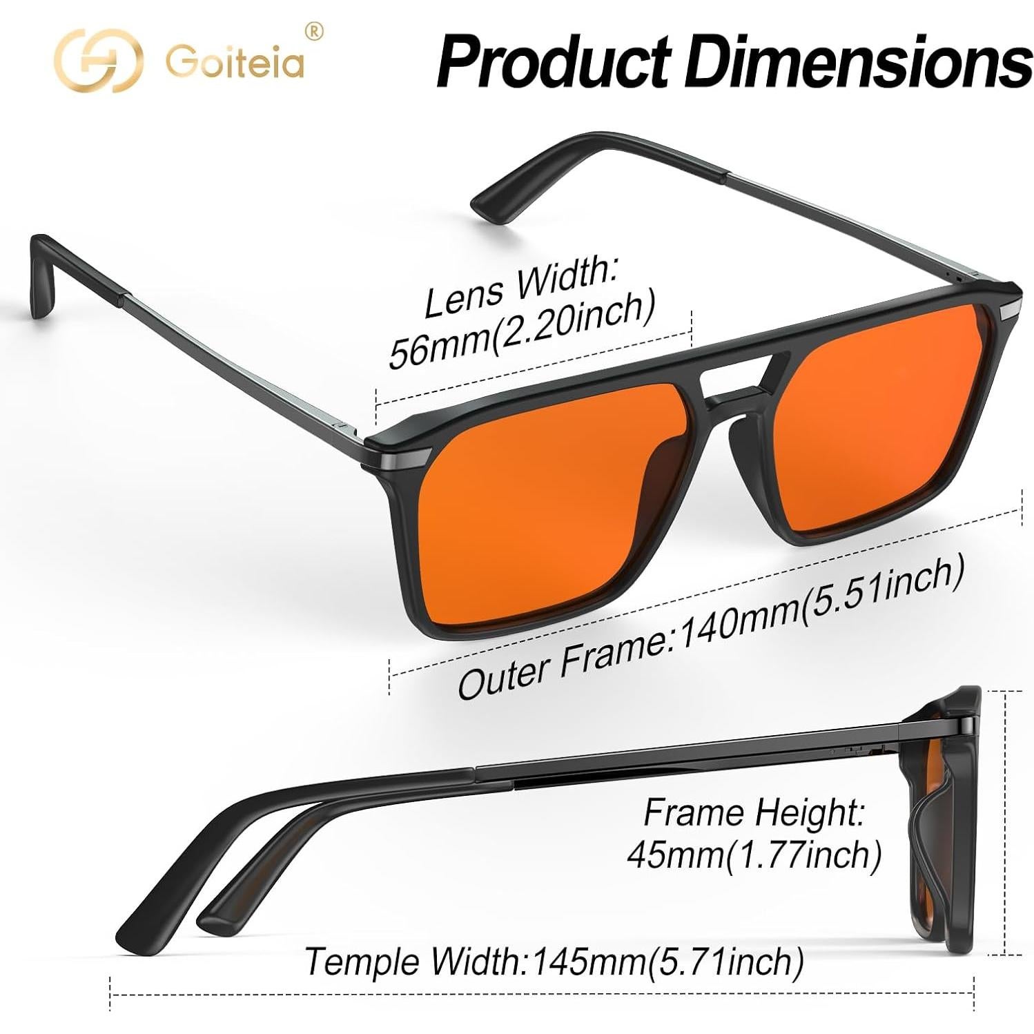 Gafas bloqueadoras luz azul Goiteia Naranja - Alivio migrañas
