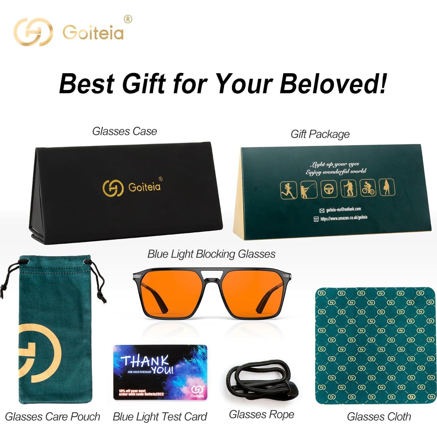 Gafas bloqueadoras luz azul Goiteia Naranja - Alivio migrañas