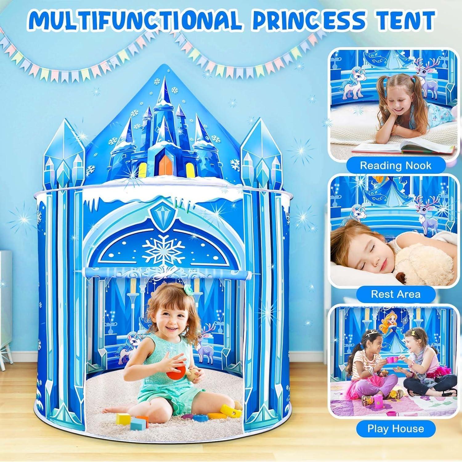 Tienda de Juegos para Niñas Mnagant Castillo de Hielo 132x100 cm