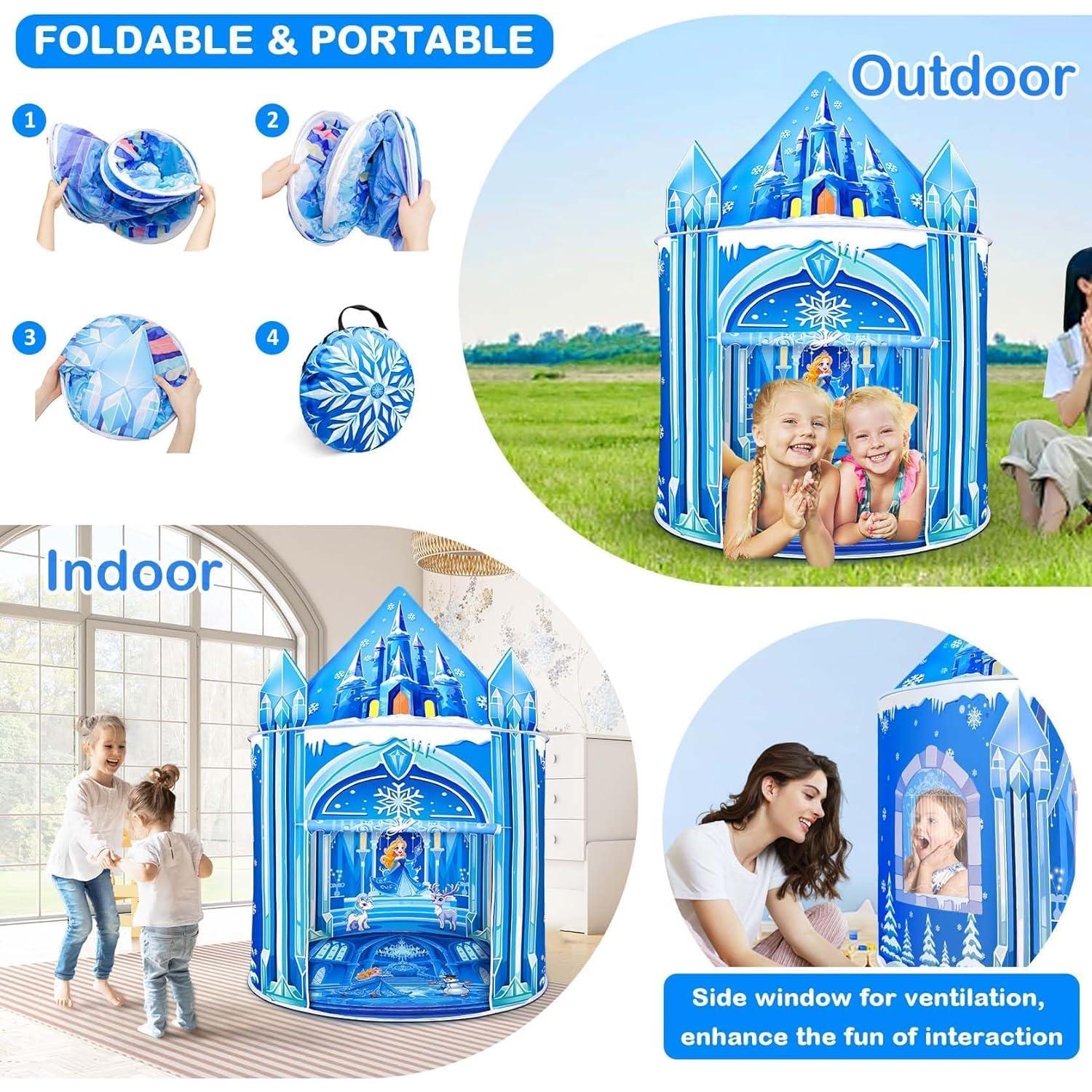 Tienda de Juegos para Niñas Mnagant Castillo de Hielo 132x100 cm