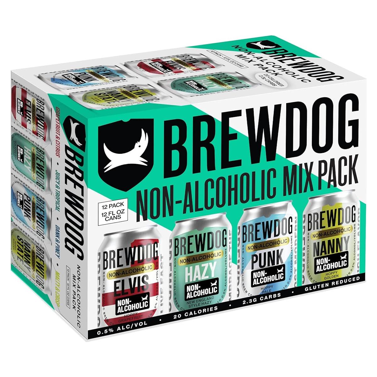 BrewDog 24 Latas Mezcladas Sin Alcohol | Nanny, Elvis, Hazy, Punk