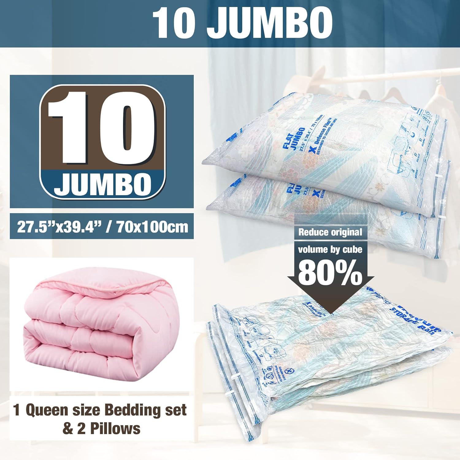 Bolsas de Almacenamiento al Vacío HIBAG 10 Jumbo 80% Ahorro