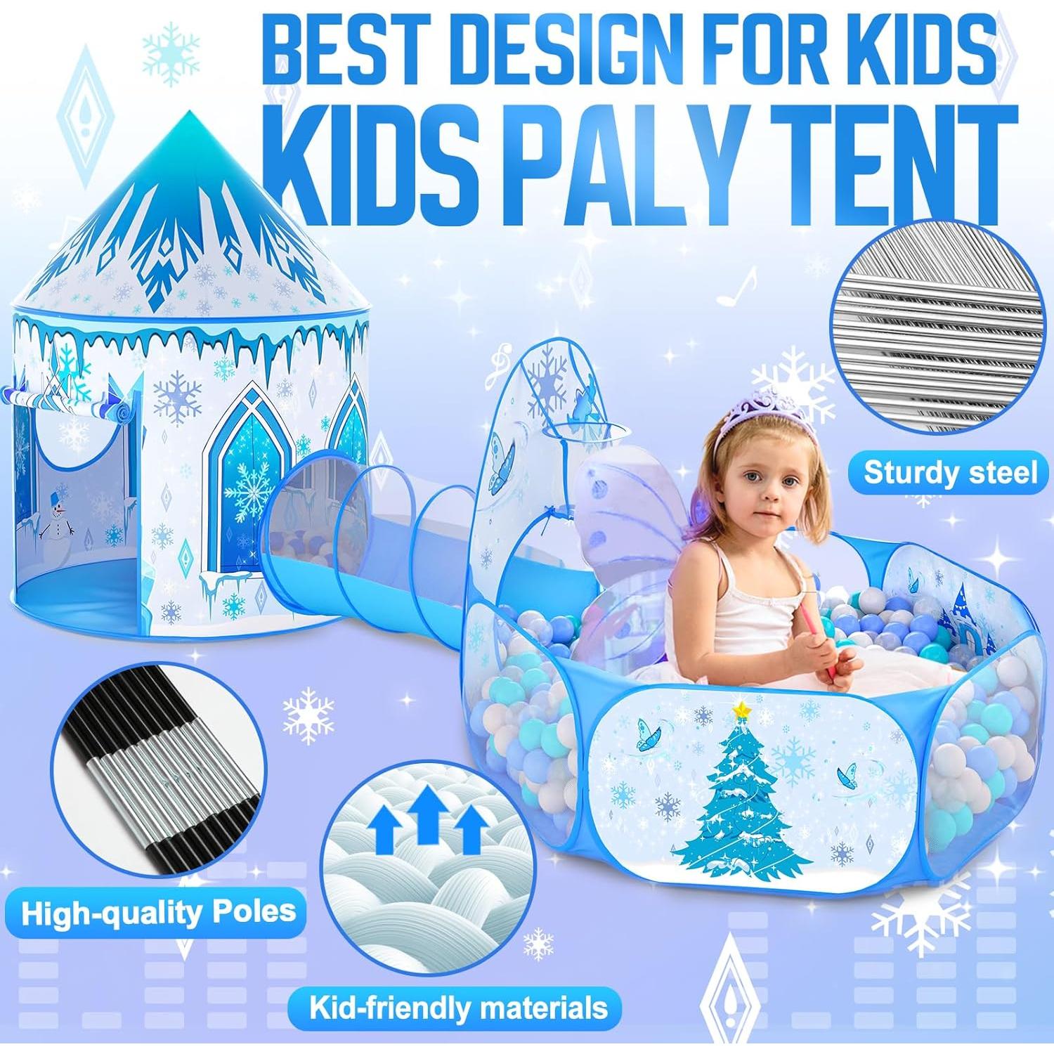 Carpa de Juego Frozen 3 en 1 Shenzhenshi - Casa, Túnel y Piscina