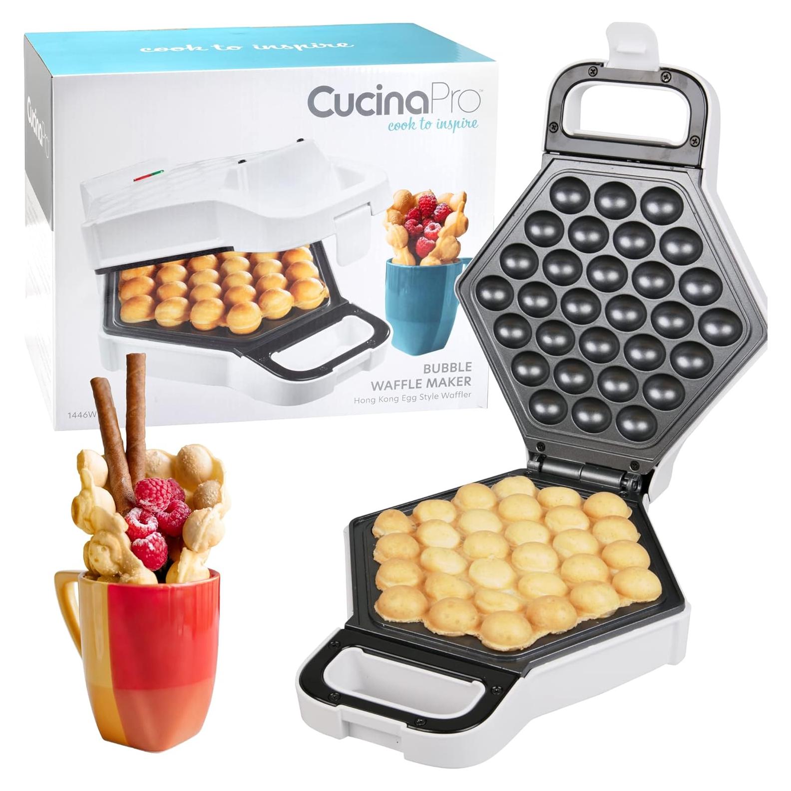 Máquina de Waffles de Burbuja CucinaPro 1000W Antiadherente
