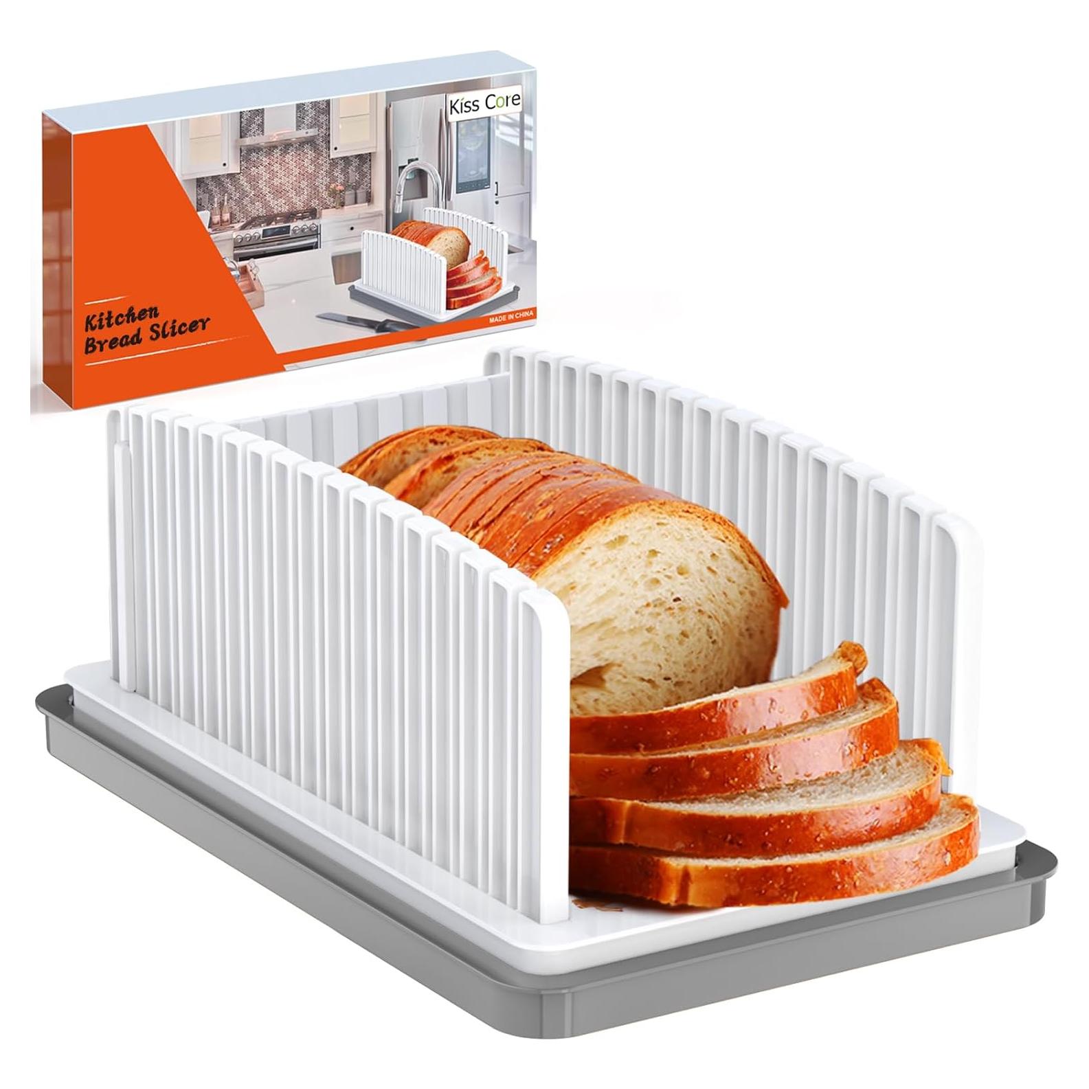 Cortador de Pan Kiss Core Ajustable con Bandeja para Migas