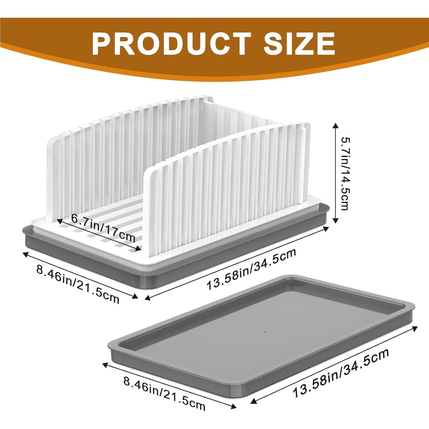 Cortador de Pan Kiss Core Ajustable con Bandeja para Migas