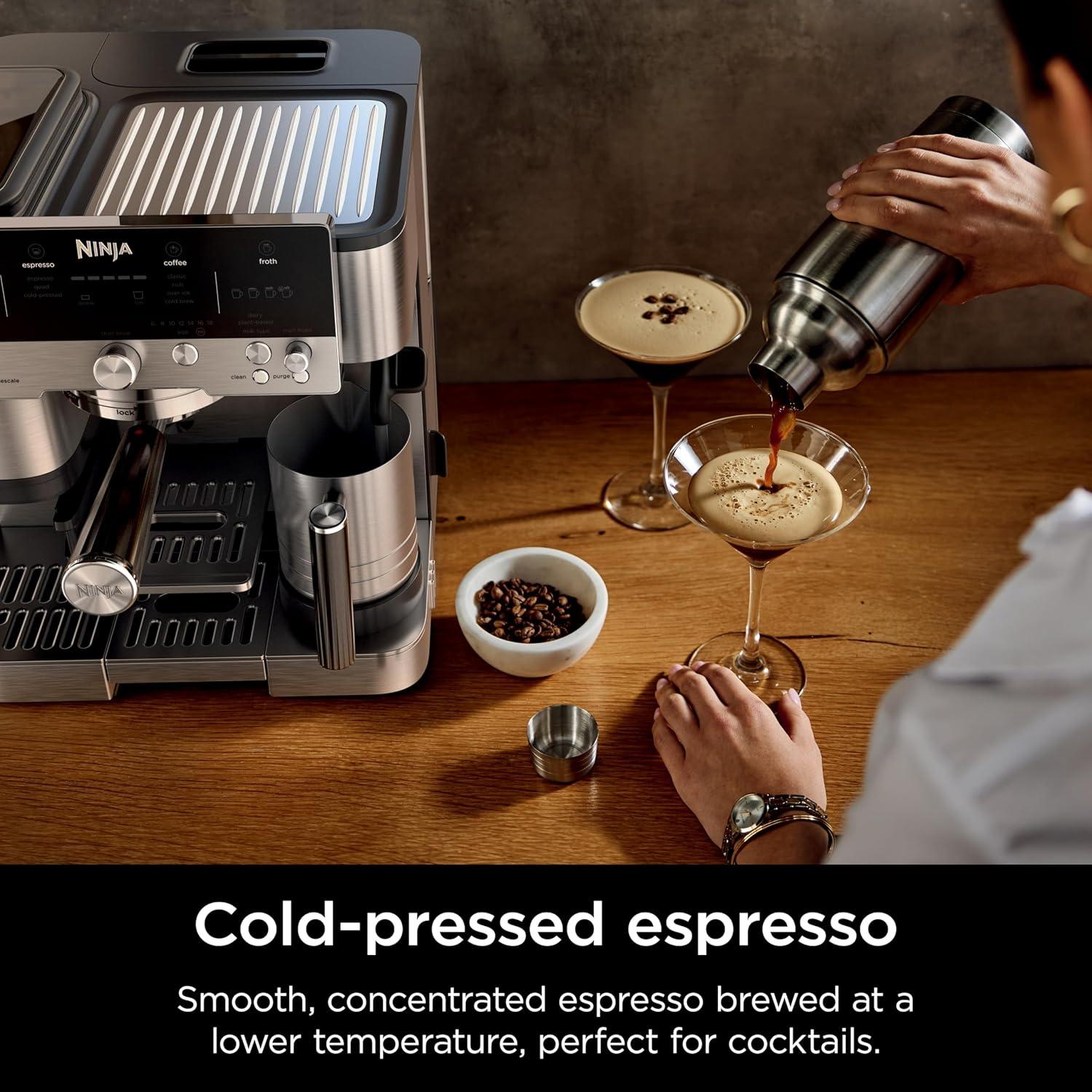 Máquina de Espresso Ninja ES601, 3 en 1, Automática, Plata