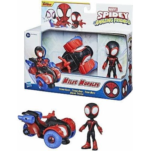 Figura de Acción Marvel Spidey Miles Morales con Vehículo