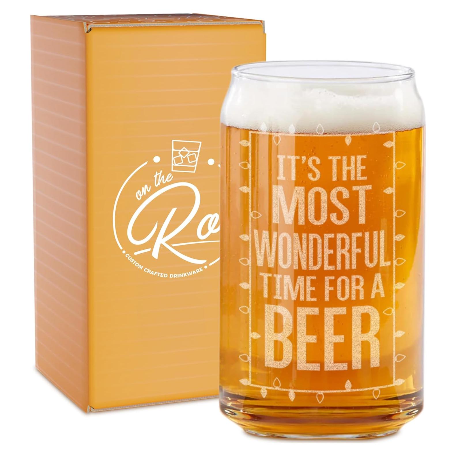 Vaso de Cerveza On The Rox - Navidad - Reutilizable 0.35 kg