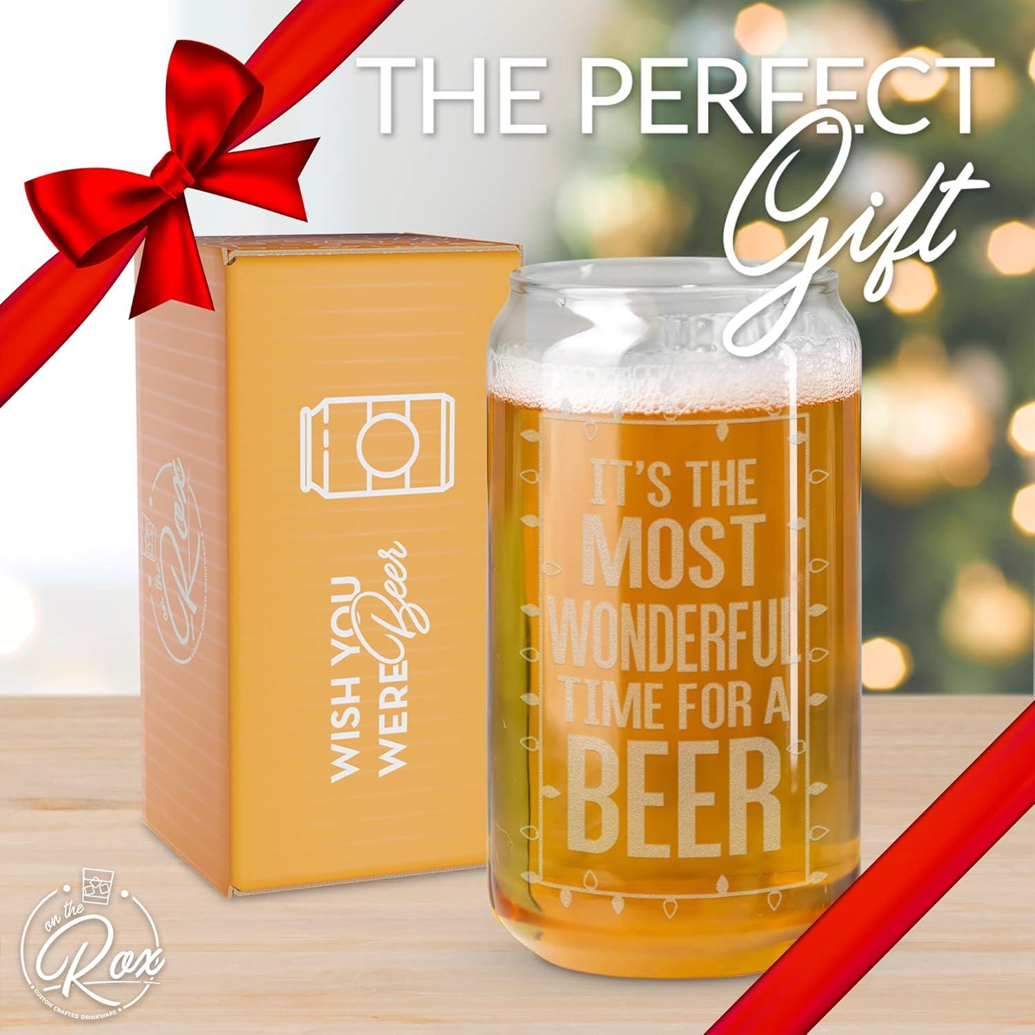 Vaso de Cerveza On The Rox - Navidad - Reutilizable 0.35 kg