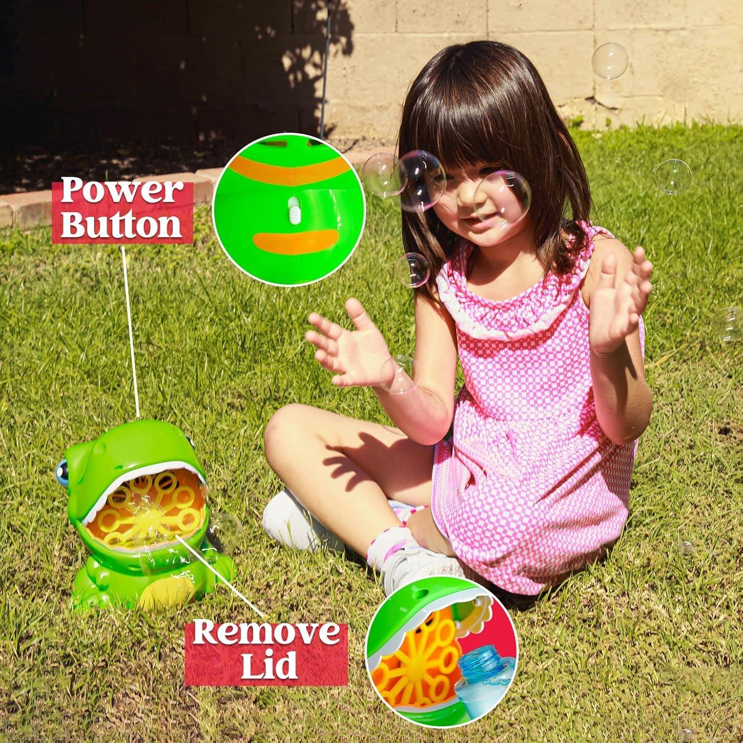 Máquina de Burbujas Joyin Dinosaurio Verde 5000 Burbujas/min