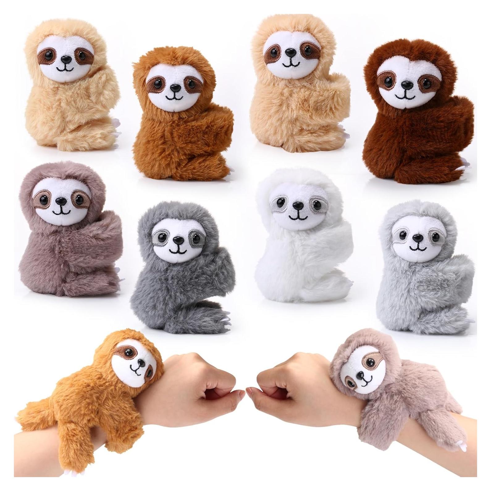 Liliful 8 Pulseras de Peluche de Perezoso 20 cm para Niños