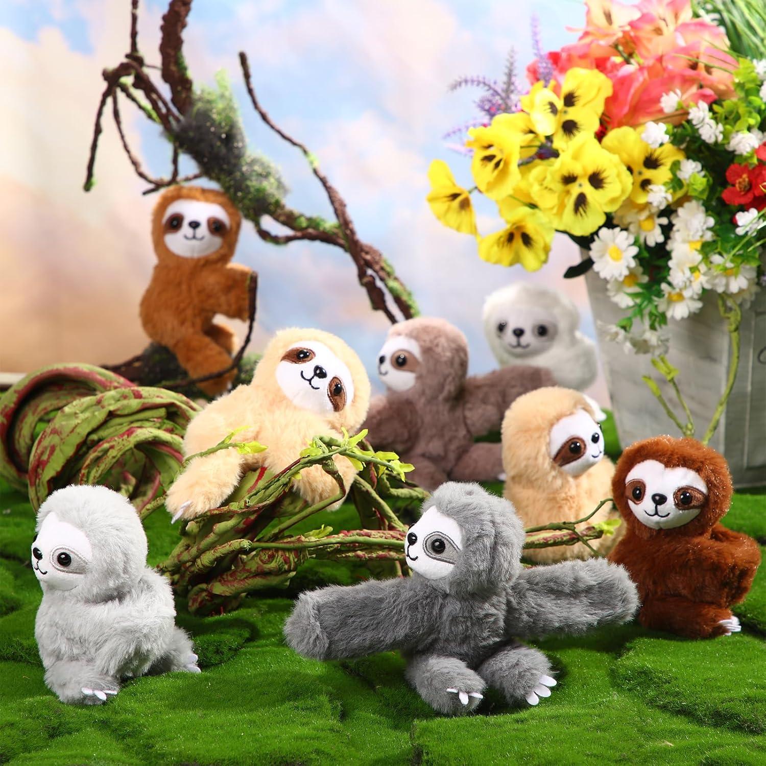 Liliful 8 Pulseras de Peluche de Perezoso 20 cm para Niños