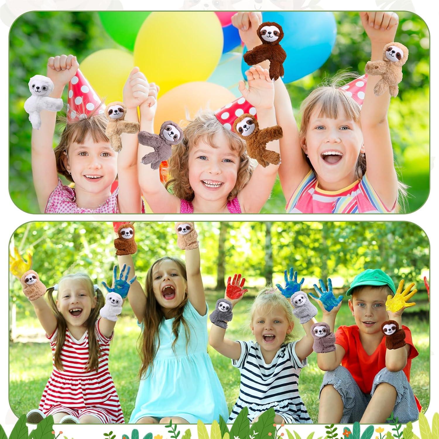 Liliful 8 Pulseras de Peluche de Perezoso 20 cm para Niños