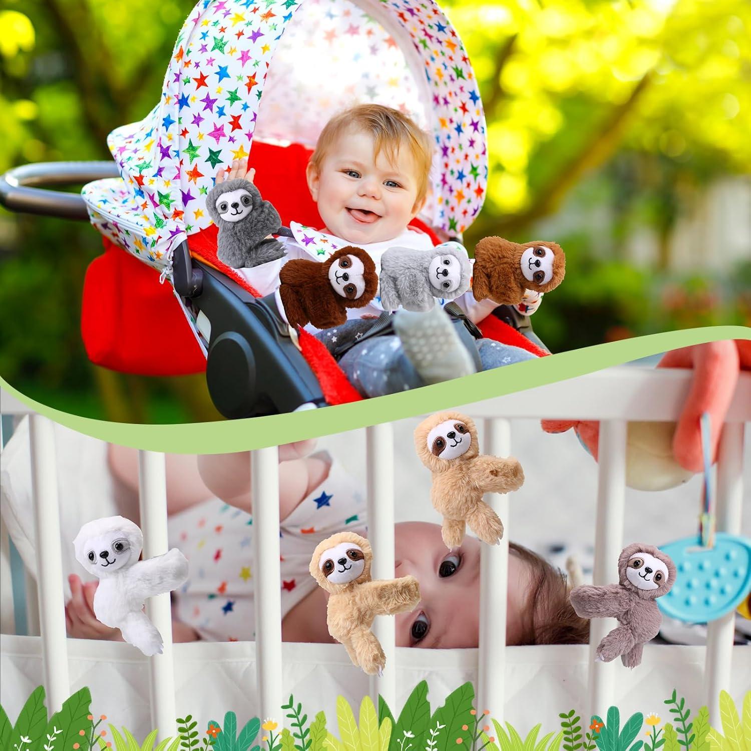 Liliful 8 Pulseras de Peluche de Perezoso 20 cm para Niños